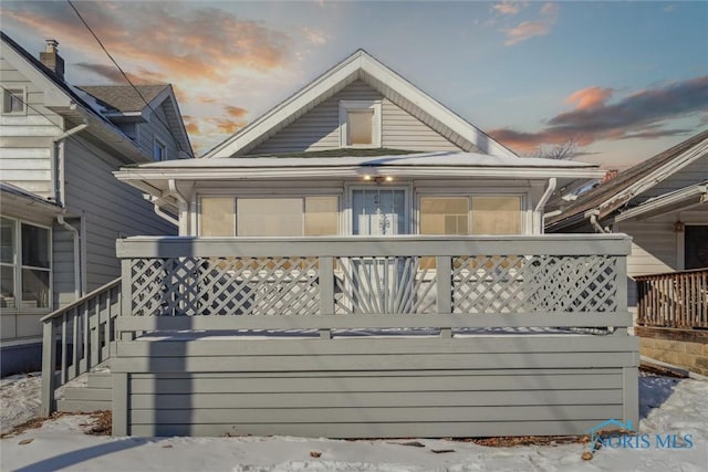 view of bungalow-style home