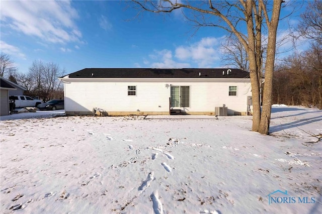 20391 Brown Ln, Weston, OH 43569 - snow covered back of property with central air condition unit