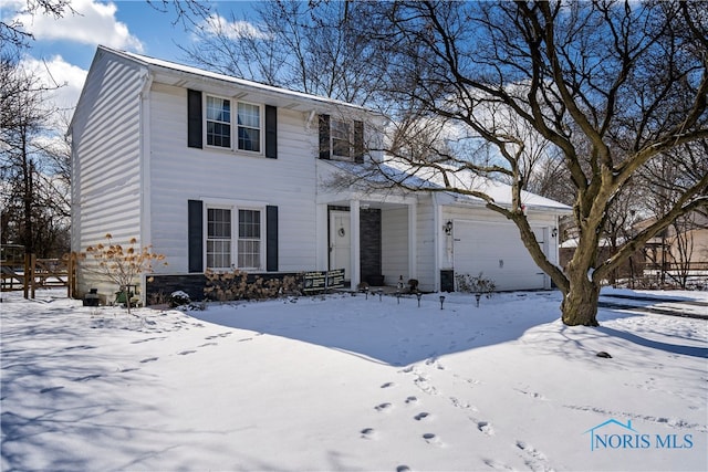 view of front of house with an attached garage