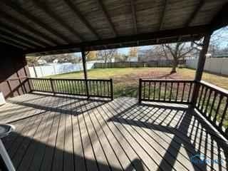 wooden deck with fence