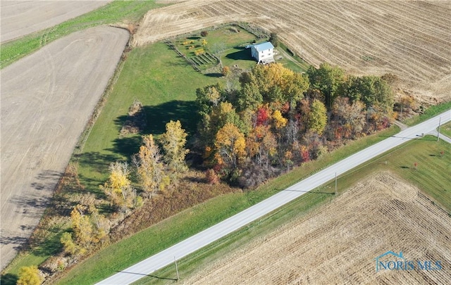 aerial view featuring a rural view