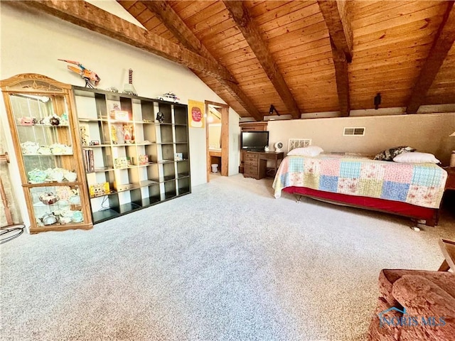 3190 Rd 204, Antwerp, OH 45813 - carpeted bedroom featuring wood ceiling