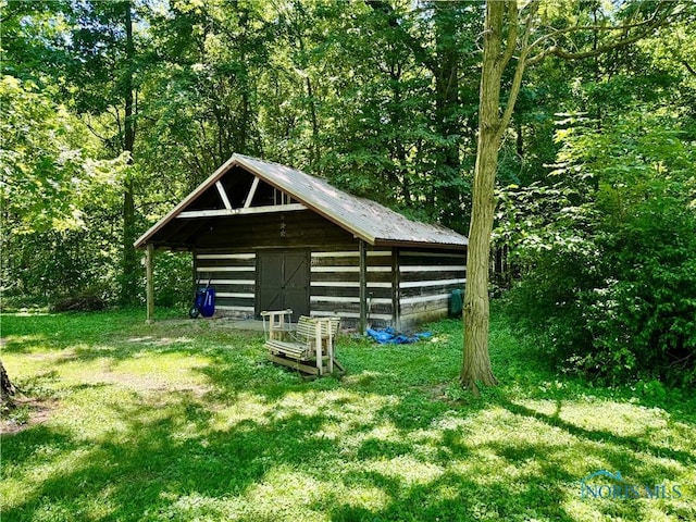 3190 Rd 204, Antwerp, OH 45813 - view of outbuilding featuring a forest view