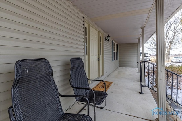 view of patio with covered porch