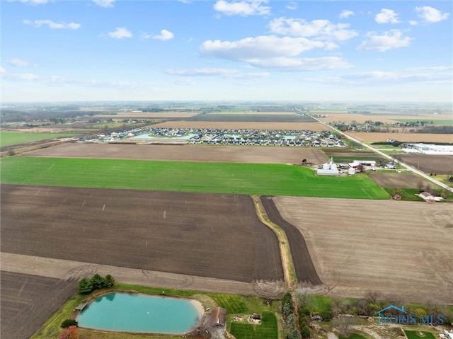 aerial view with a rural view