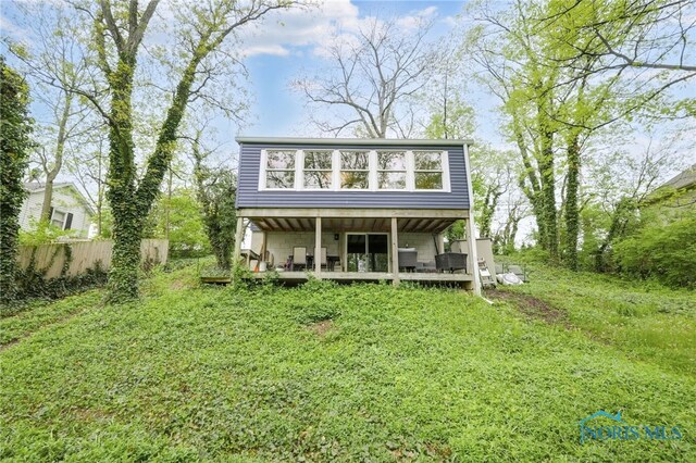 6011 N River Rd, Waterville, OH 43566 - rear view of property with a deck and fence