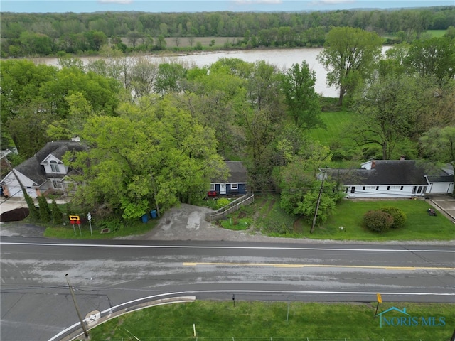 6011 N River Rd, Waterville, OH 43566 - aerial view of a nearby body of water and a heavily wooded area