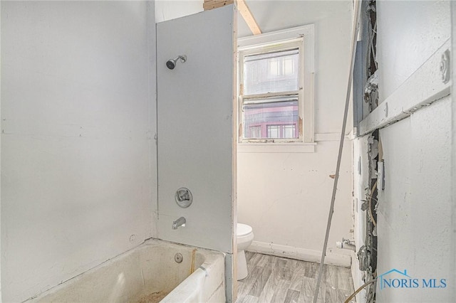 2618 Collingwood Blvd, Toledo, OH 43610 - full bath with shower / bath combination, toilet, and wood finished floors
