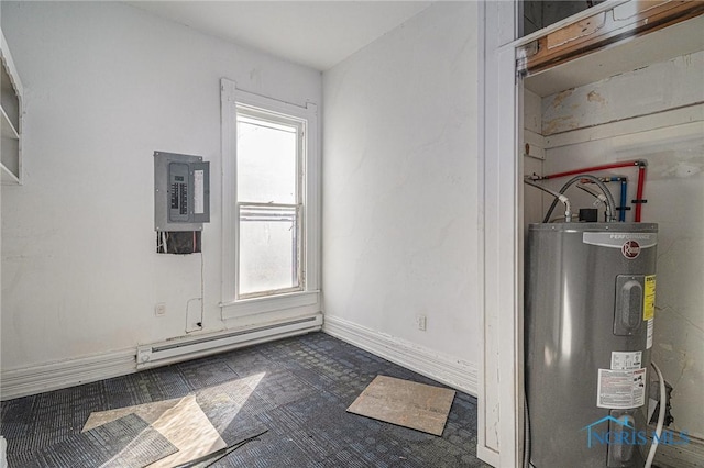 2618 Collingwood Blvd, Toledo, OH 43610 - utilities featuring electric panel, water heater, and baseboard heating