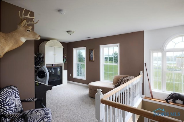 carpeted bedroom with baseboards