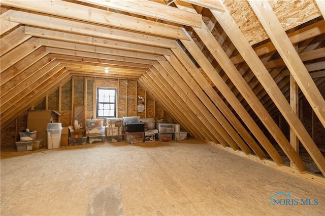 view of attic