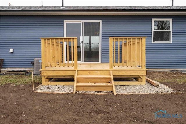 wooden terrace with central AC