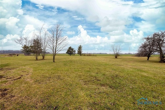 view of yard featuring a rural view