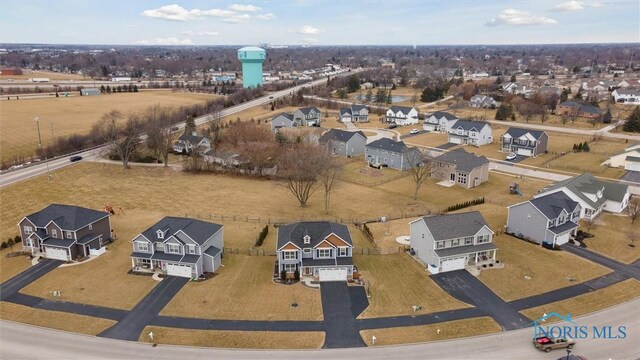 drone / aerial view with a residential view