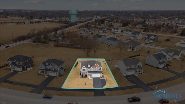 birds eye view of property featuring a residential view