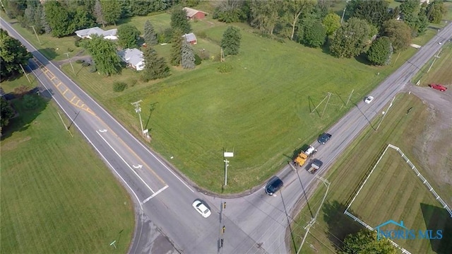 drone / aerial view with a rural view