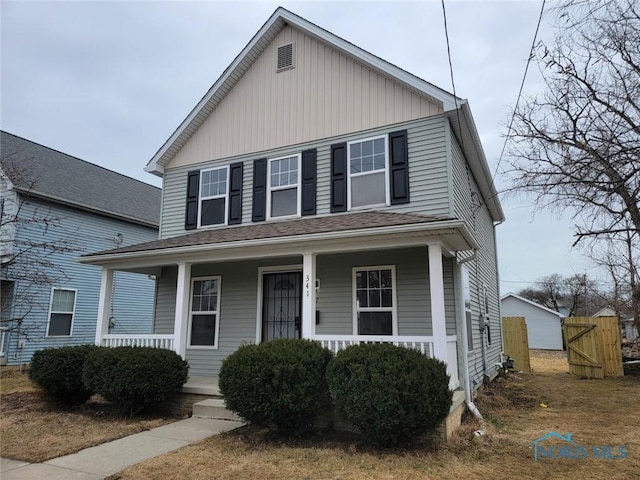 view of front of house with a porch