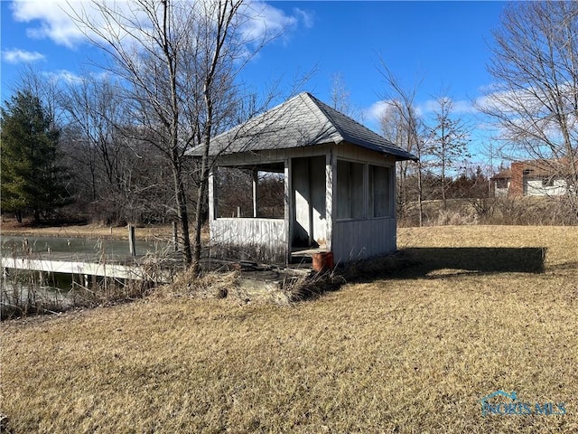 view of shed