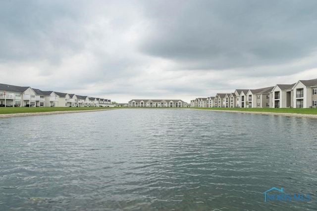 property view of water featuring a residential view