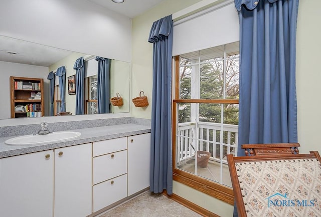 bathroom featuring vanity