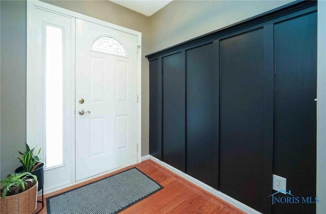 interior space featuring wood finished floors