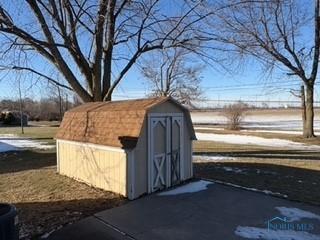 view of shed