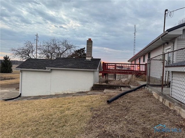 exterior space featuring a deck