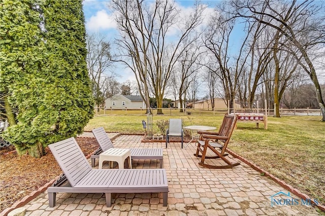 view of patio / terrace with fence