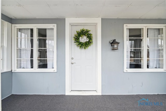 view of doorway to property