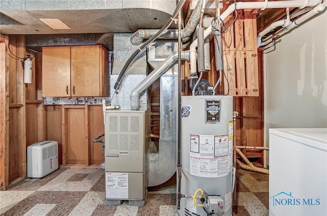 utility room featuring washer / clothes dryer and water heater