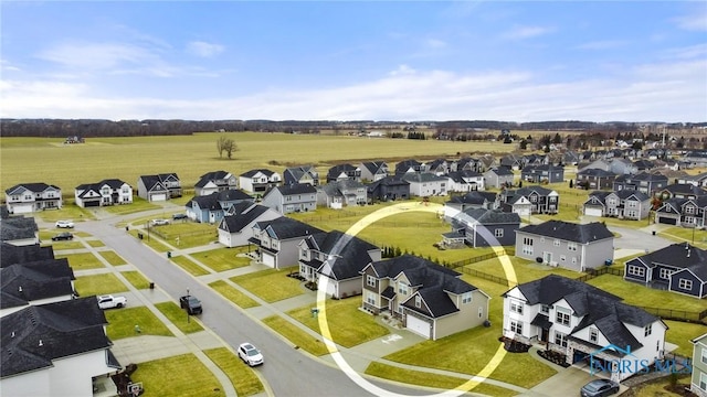 bird's eye view featuring a residential view