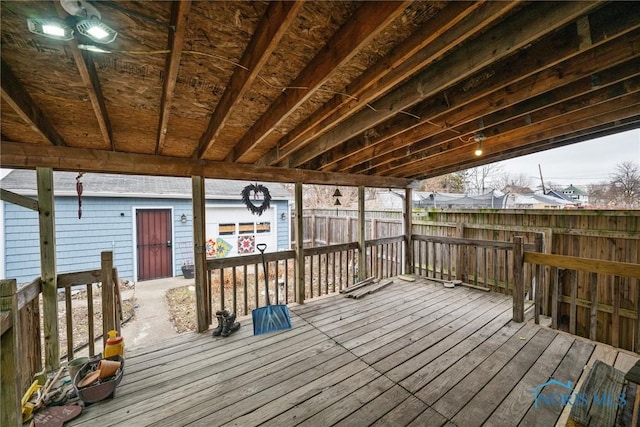 view of wooden terrace