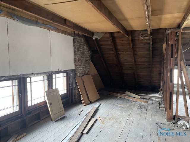 view of attic