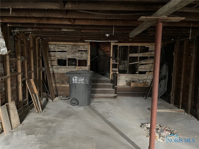 view of basement