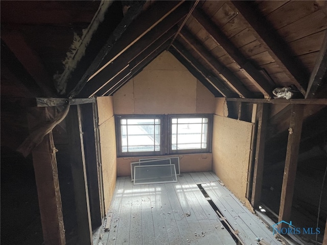 view of attic