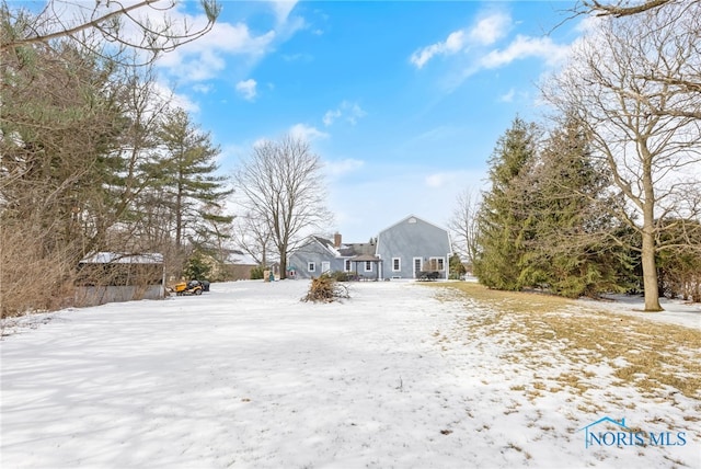 view of snowy yard