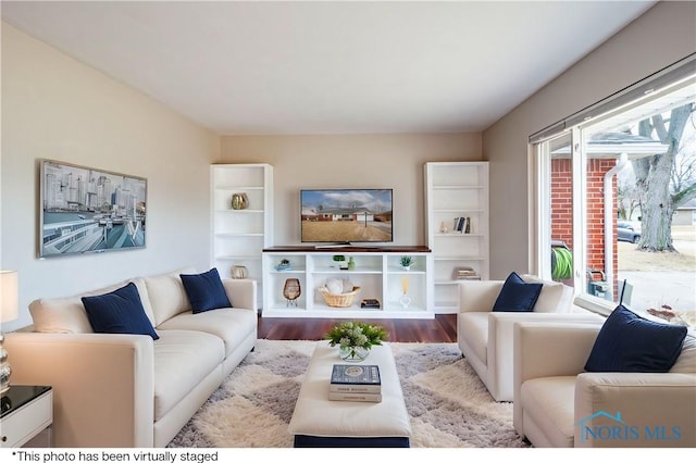 living room featuring wood finished floors