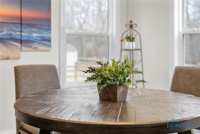 view of dining space