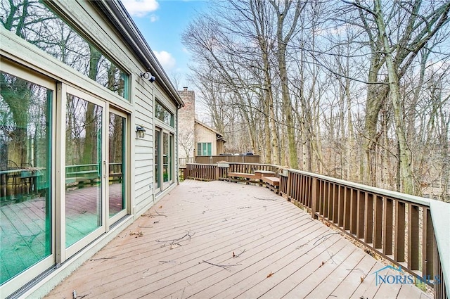 view of wooden deck