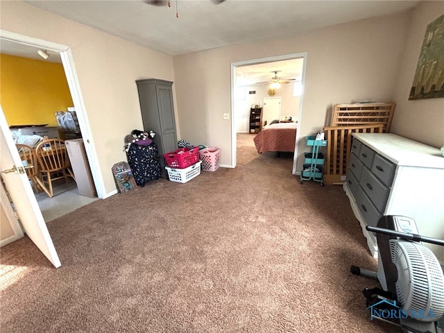 view of carpeted bedroom