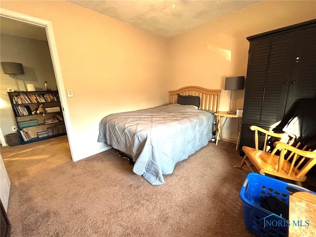 bedroom with carpet floors