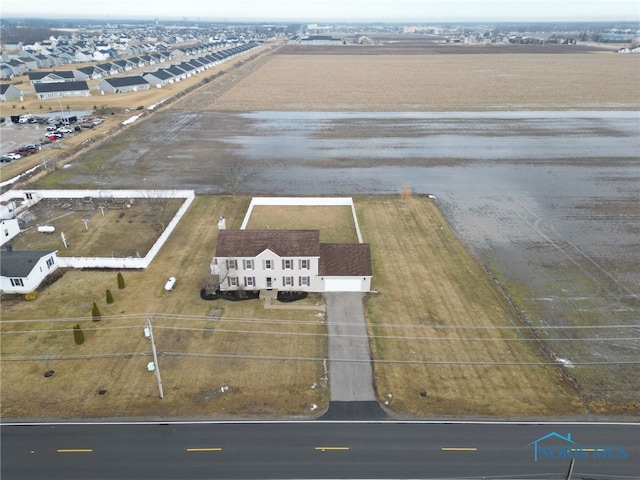 bird's eye view featuring a rural view