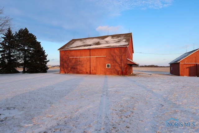 view of barn