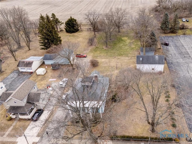 bird's eye view with a rural view