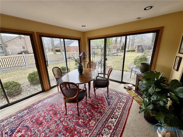 view of sunroom / solarium