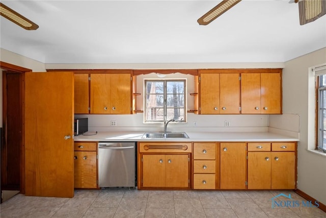 8134 W Central Ave, Toledo, OH 43617 - kitchen with a sink, stainless steel appliances, brown cabinets, and light countertops