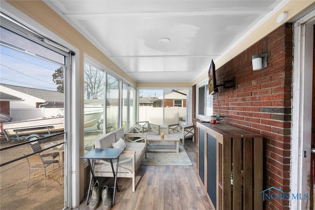 view of sunroom / solarium