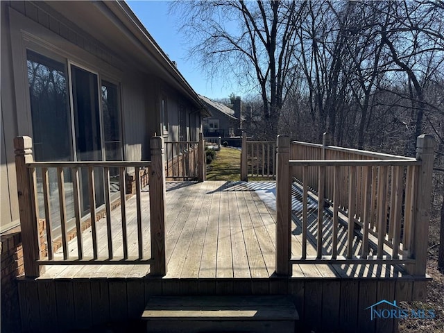 view of wooden deck