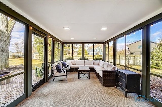 view of sunroom / solarium