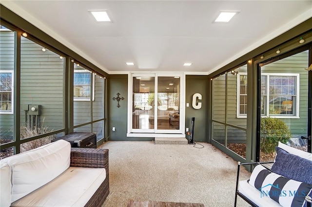 view of sunroom